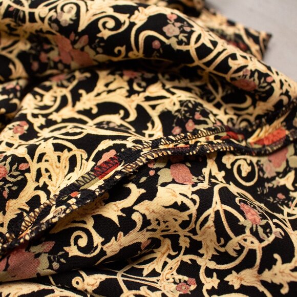 Vintage 70s TT Gun Gai Traditioncal Chinese Pattern Button Up Blouse Shirt Large - Picture 2 of 9